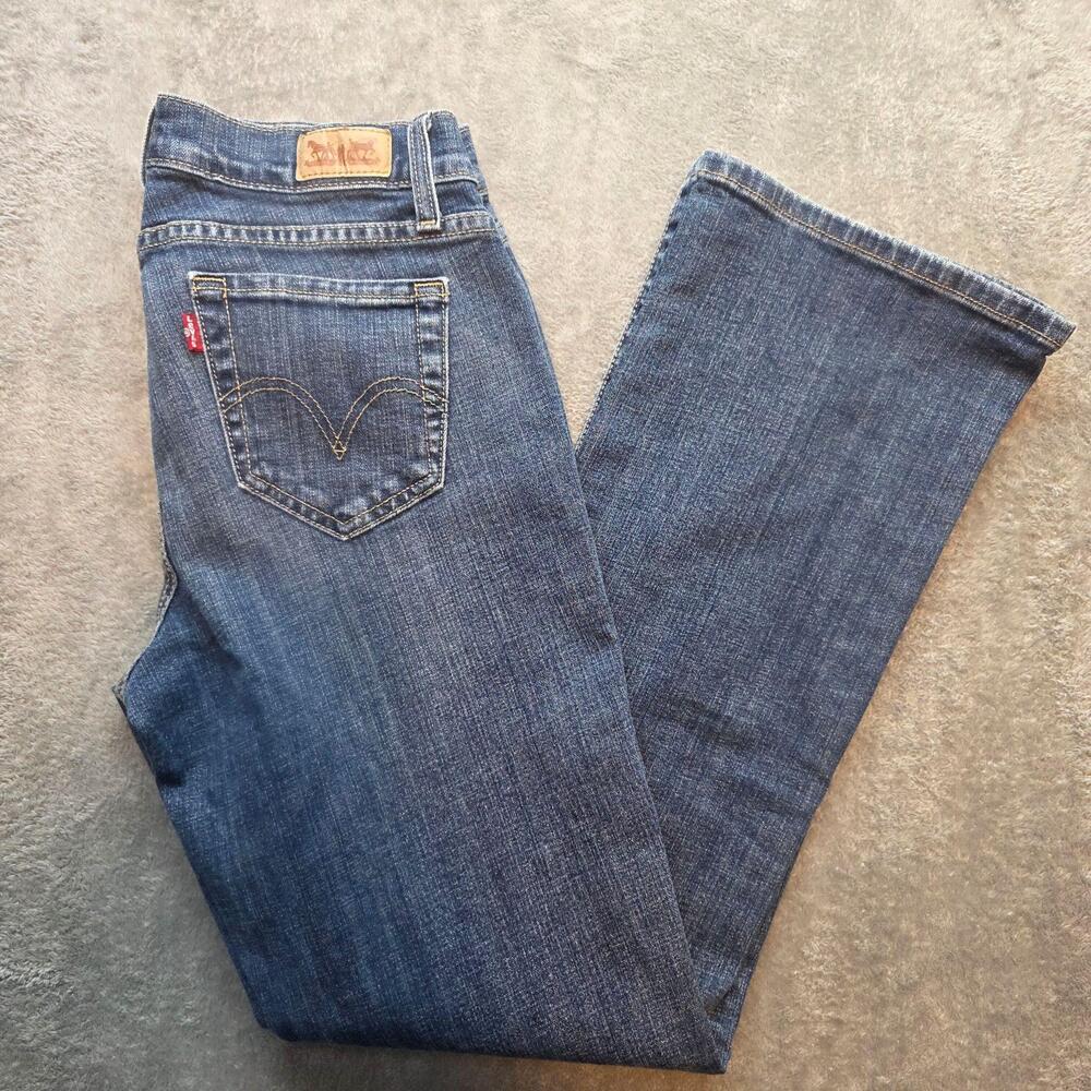 Levi's 529 Curvy Bootcut Jeans Womens 8M Blue Medium Wash Mid Rise Stretch Denim